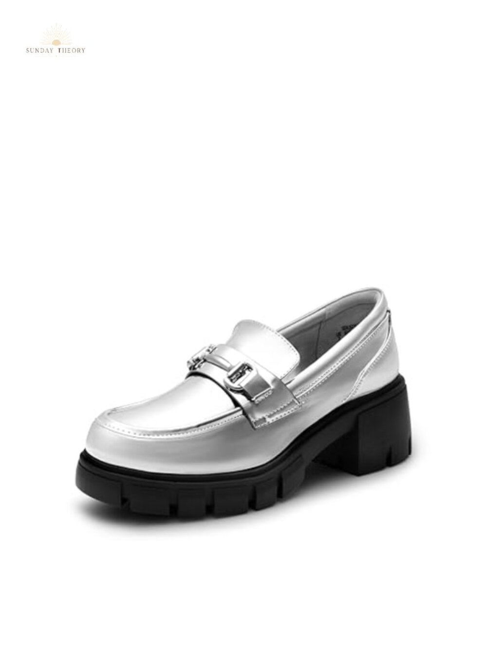 Platform Chunky Loafers Slip-On Dress Shoes Faux Leather